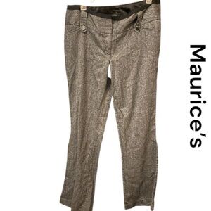 Maurices Charcoal Herringbone Trousers